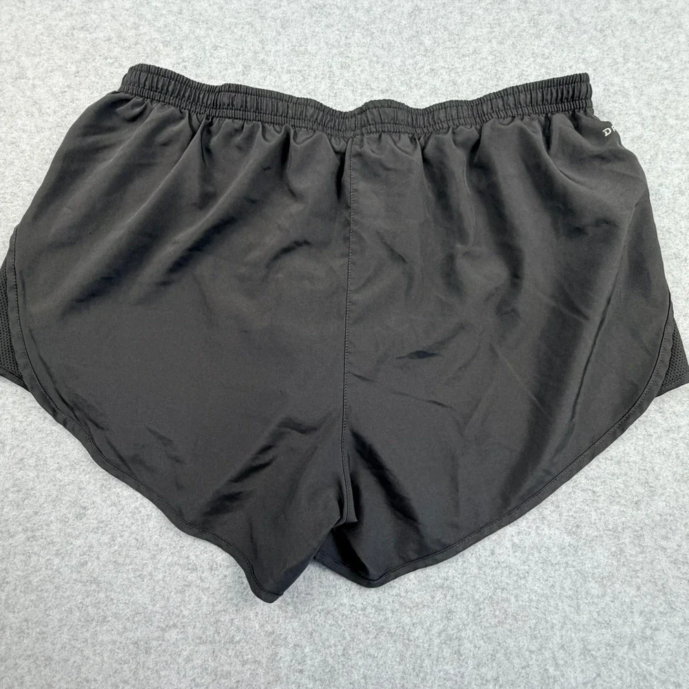 Nike Dri-FIT Womens Running Shorts Black Mesh Trim Size M 3 Inch Inseam